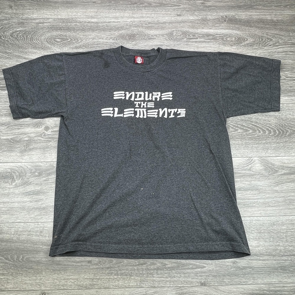Vintage Element Shirt Mens Extra Large Gray XL Skateboarding Skater Grunge Y2K
